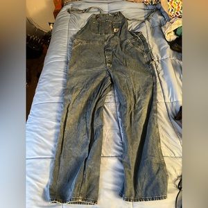 Carhartt mens denim overalls 30in inseam